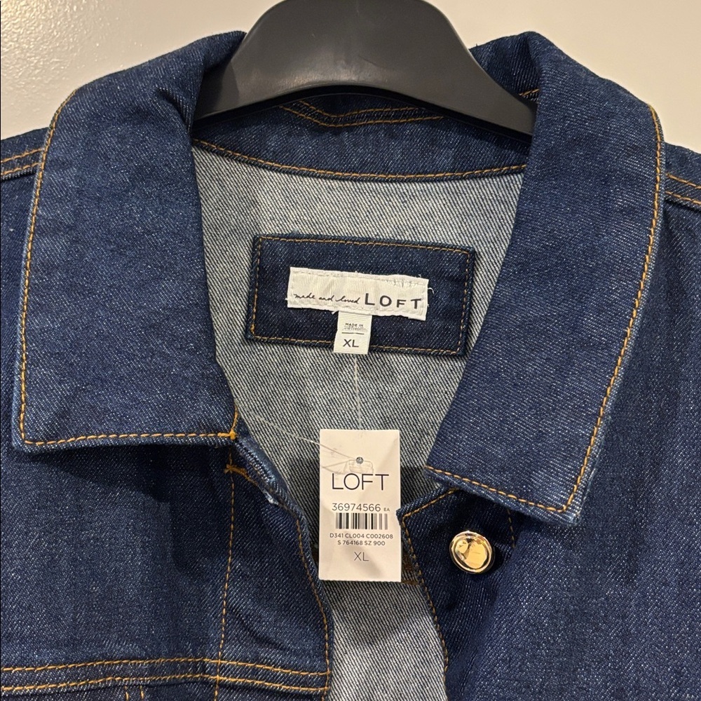 NEW LOFT Womens Denim Jacket XL - Picture 2 of 5